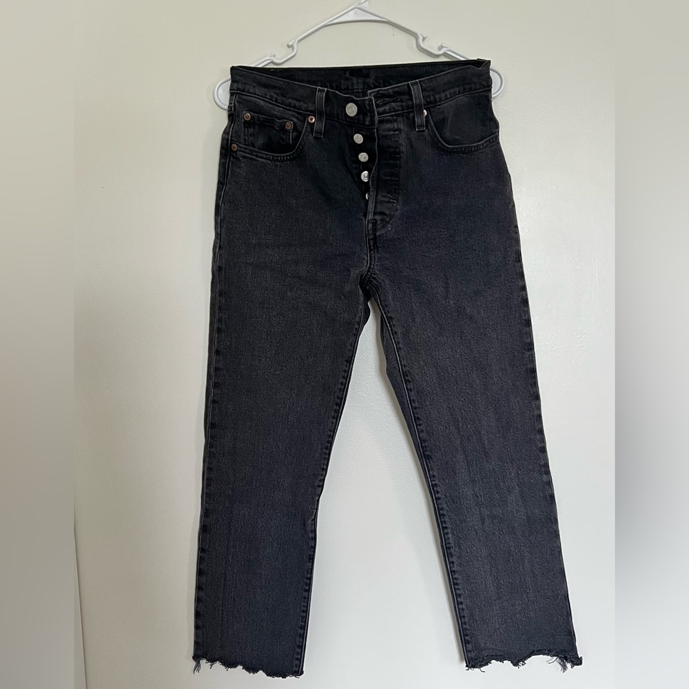 Levi straight leg jean multiple button | size W27 L26 | black